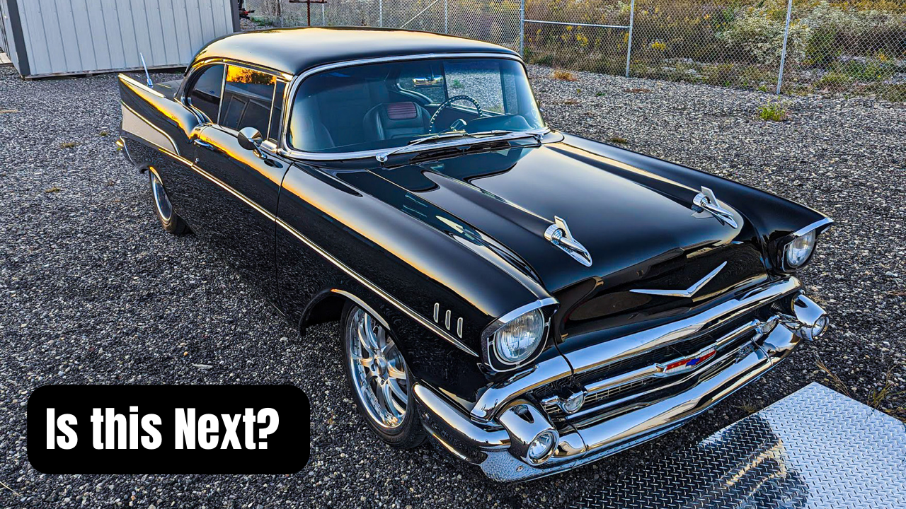 Test Drive in the Lo-Man Rods built 57 Chevy!  Do we get one now?